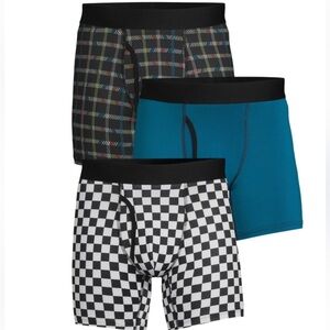 No Boundaries Men’s Tag Free Stretch Boxer Briefs, 3 pack, size small. NIB.